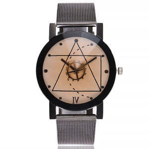 Casual Stainless Steel Band Marble Wrist Watch